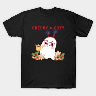 Creepy & Cozy Holiday Winter Ghost T-Shirt